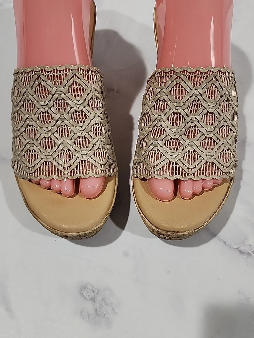 Cliffs By White Mountain Platform Woven Slide Sandal